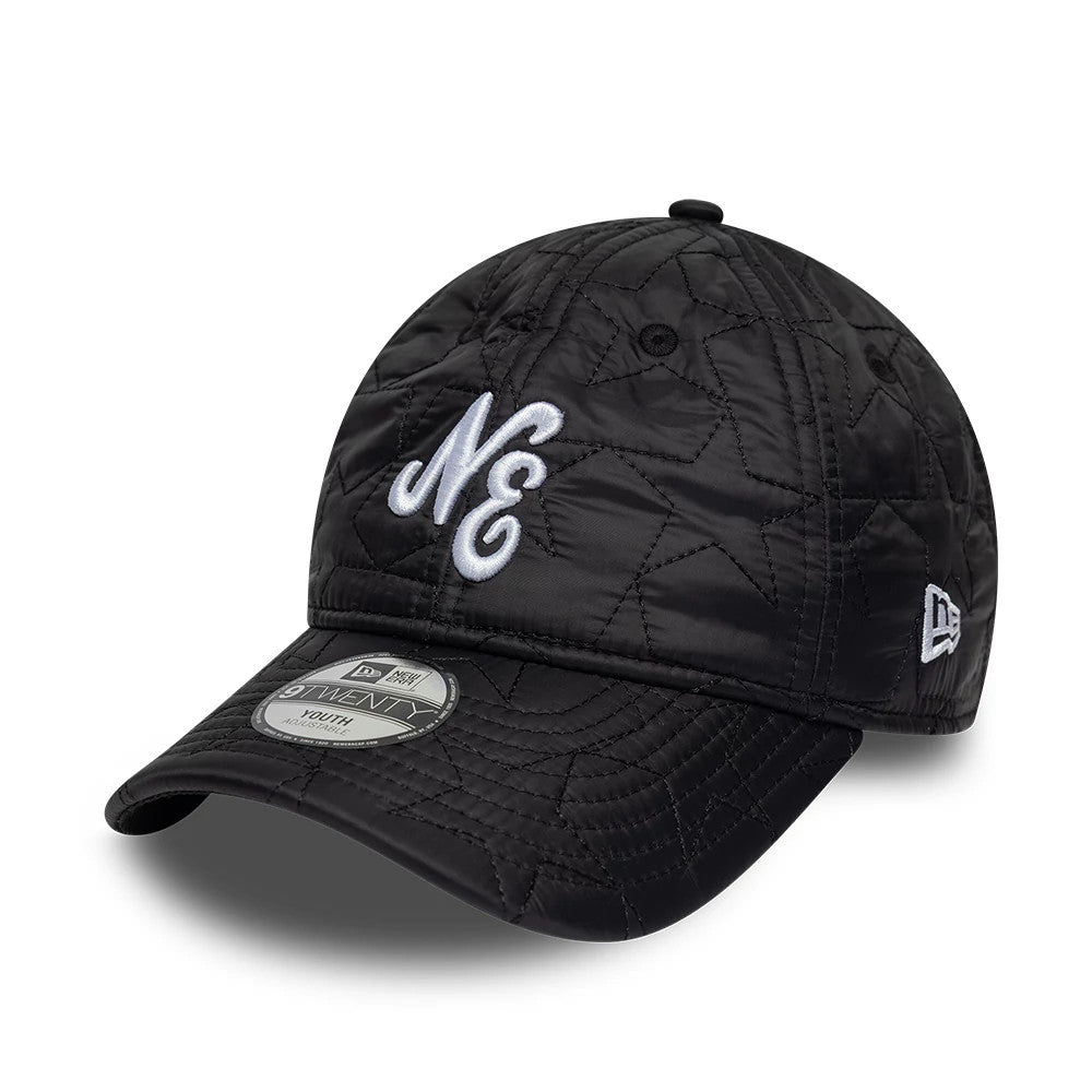 perverze キャップ　New Era 9TWENTY ブラックキャップ Youth New Era Star Padded Black 9TWENTY Cap | NEC EN-GB