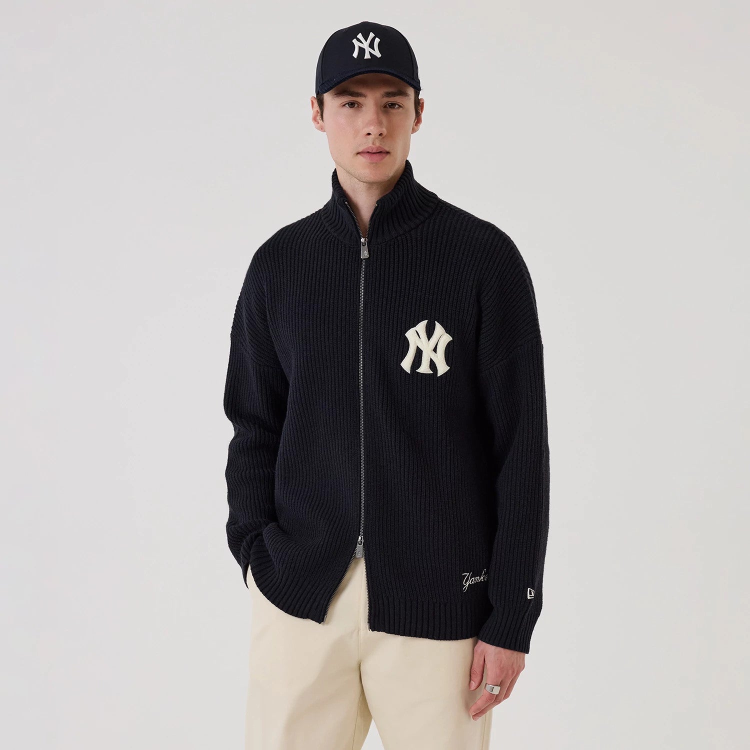 MLB New York Yankees Navy 2 Way Zip Cardigan | NEC EU