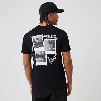 The model is wearing this NBA Graphic Chicago Bulls T-Shirt in black. 2