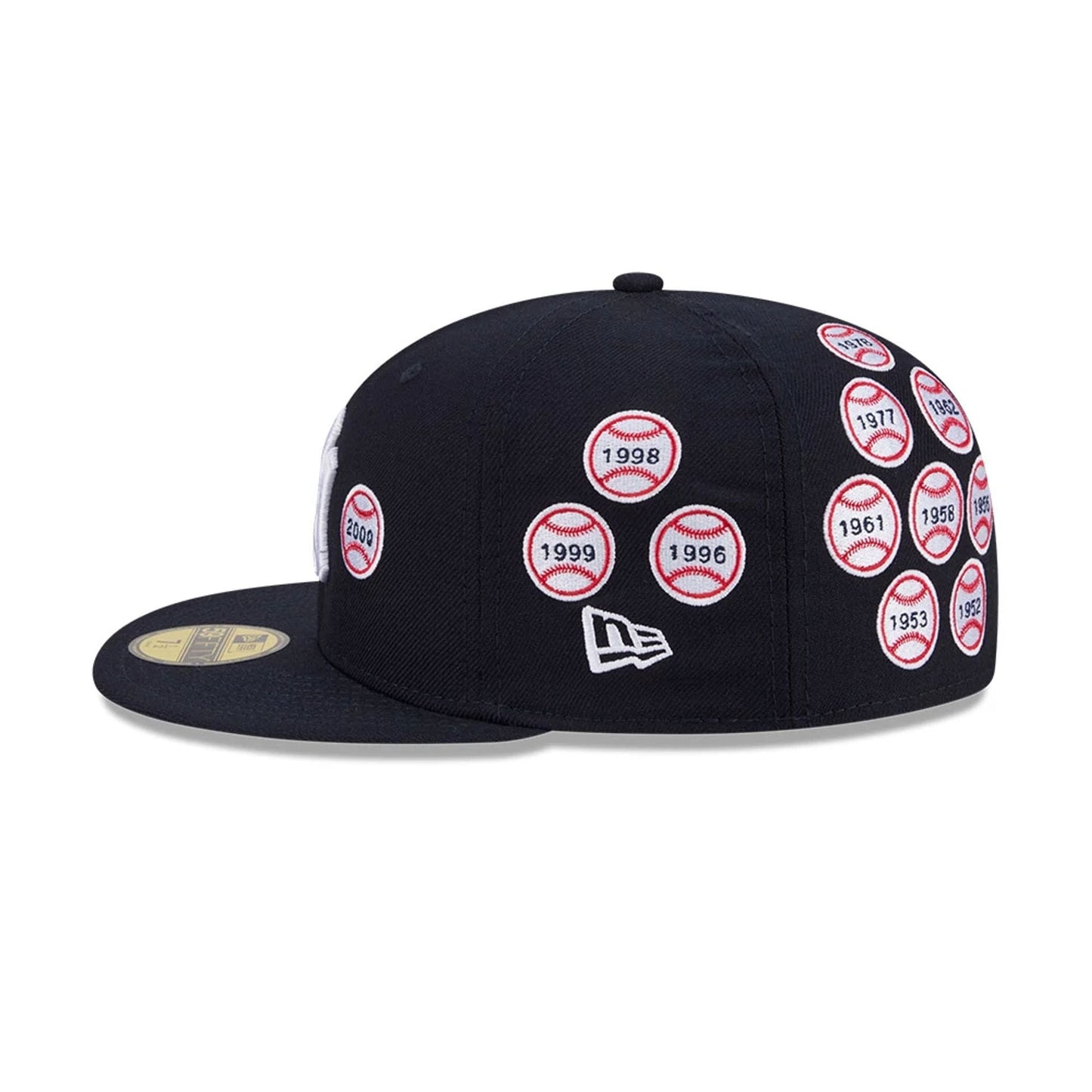 Pictured is this MLB X Spike Lee Patches New York Yankees 59FIFTY Fitted cap in navy. 5