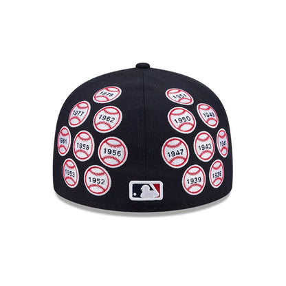 Pictured is this MLB X Spike Lee Patches New York Yankees 59FIFTY Fitted cap in navy. 6