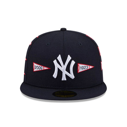 Pictured is this MLB X Spike Lee Flags New York Yankees 59FIFTY Fitted cap in navy. 3