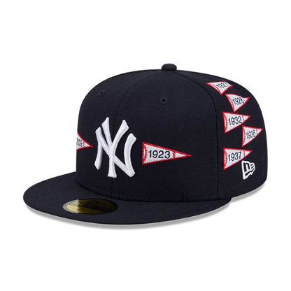 Pictured is this MLB X Spike Lee Flags New York Yankees 59FIFTY Fitted cap in navy. 1