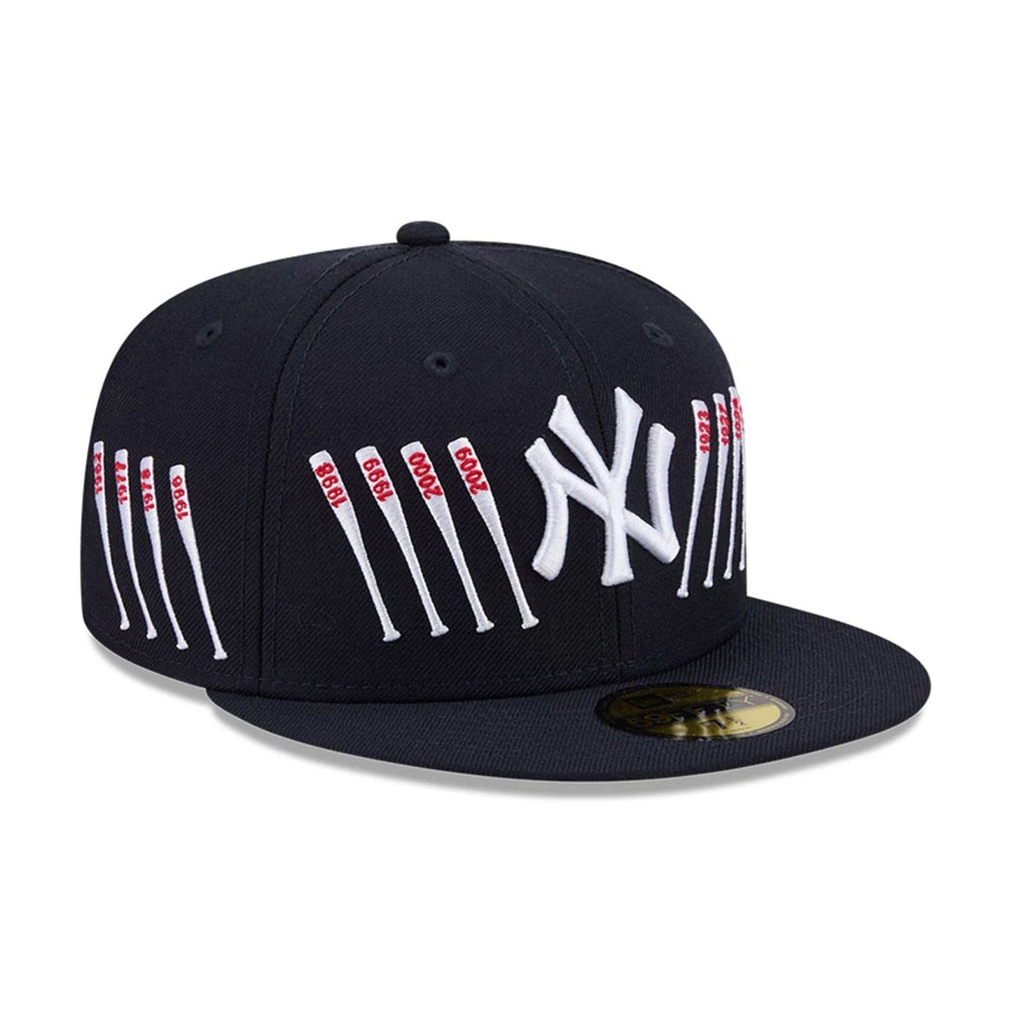 Pictured is this MLB X Spike Lee Baseball Bats New York Yankees 59FIFTY Fitted cap in navy. 4