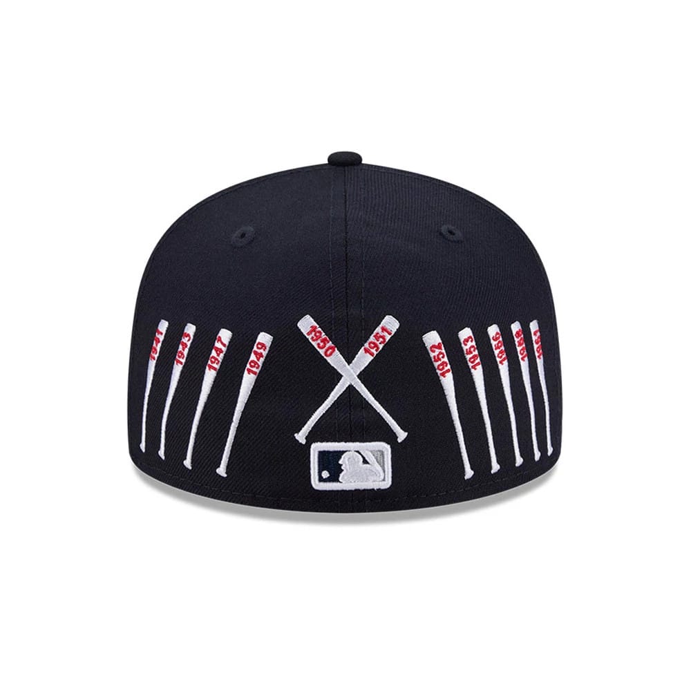 Pictured is this MLB X Spike Lee Baseball Bats New York Yankees 59FIFTY Fitted cap in navy. 5