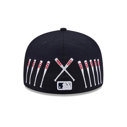 Pictured is this MLB X Spike Lee Baseball Bats New York Yankees 59FIFTY Fitted cap in navy. 5