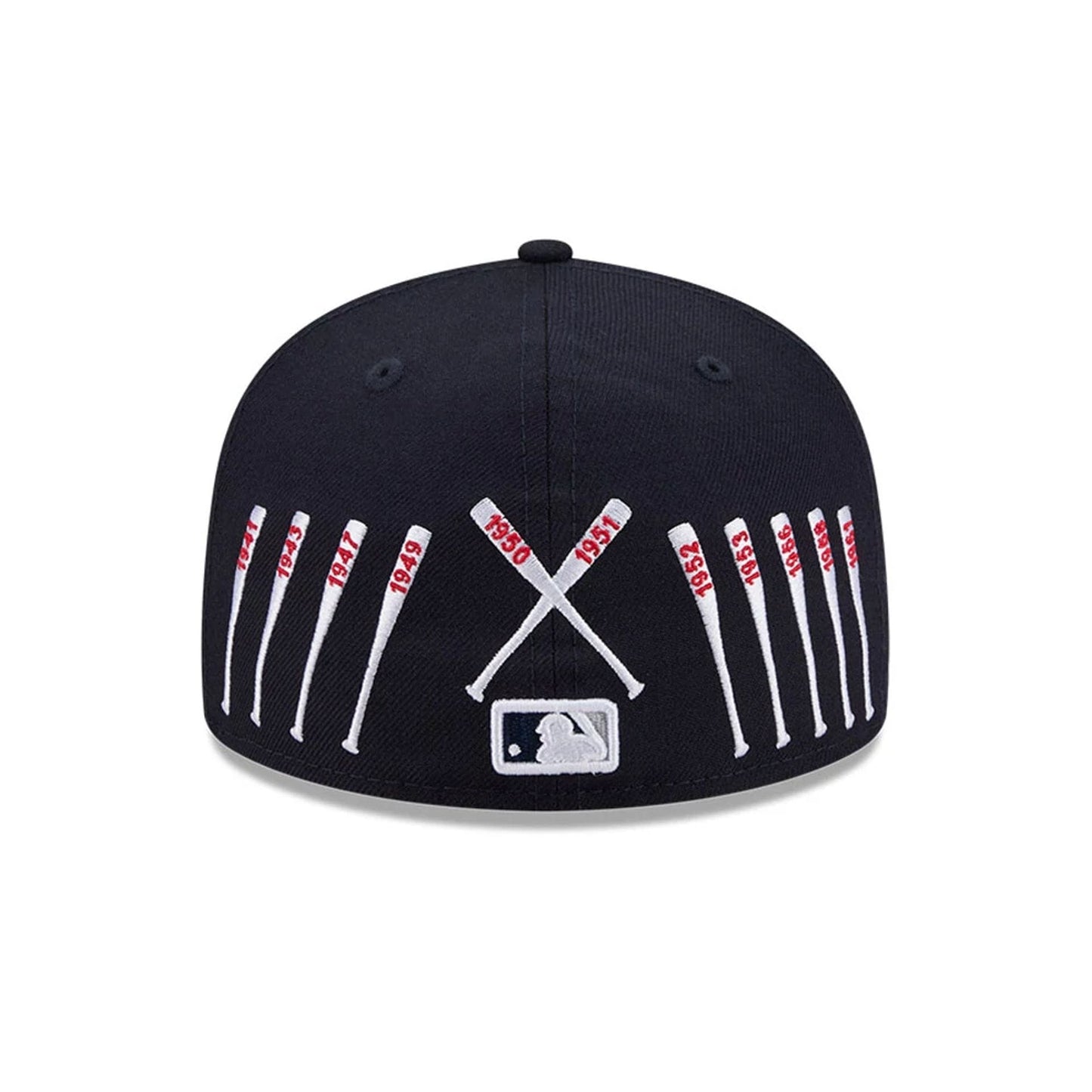 Pictured is this MLB X Spike Lee Baseball Bats New York Yankees 59FIFTY Fitted cap in navy. 5