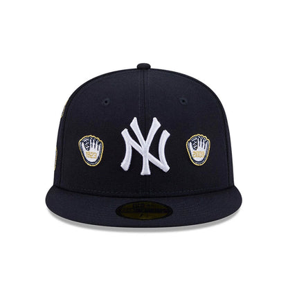 Pictured is this MLB X Spike Lee Gloves New York Yankees 59FIFTY Fitted cap in navy. 3