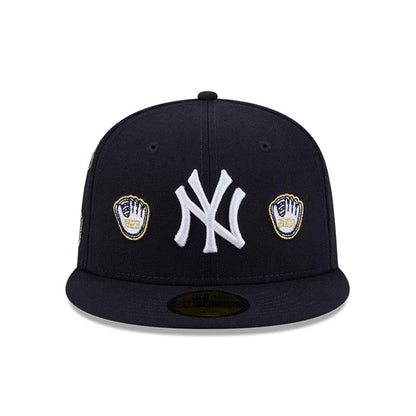 Pictured is this MLB X Spike Lee Gloves New York Yankees 59FIFTY Fitted cap in navy. 3