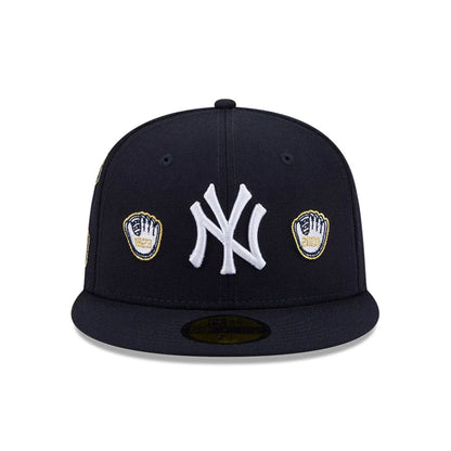 Pictured is this MLB X Spike Lee Gloves New York Yankees 59FIFTY Fitted cap in navy. 3
