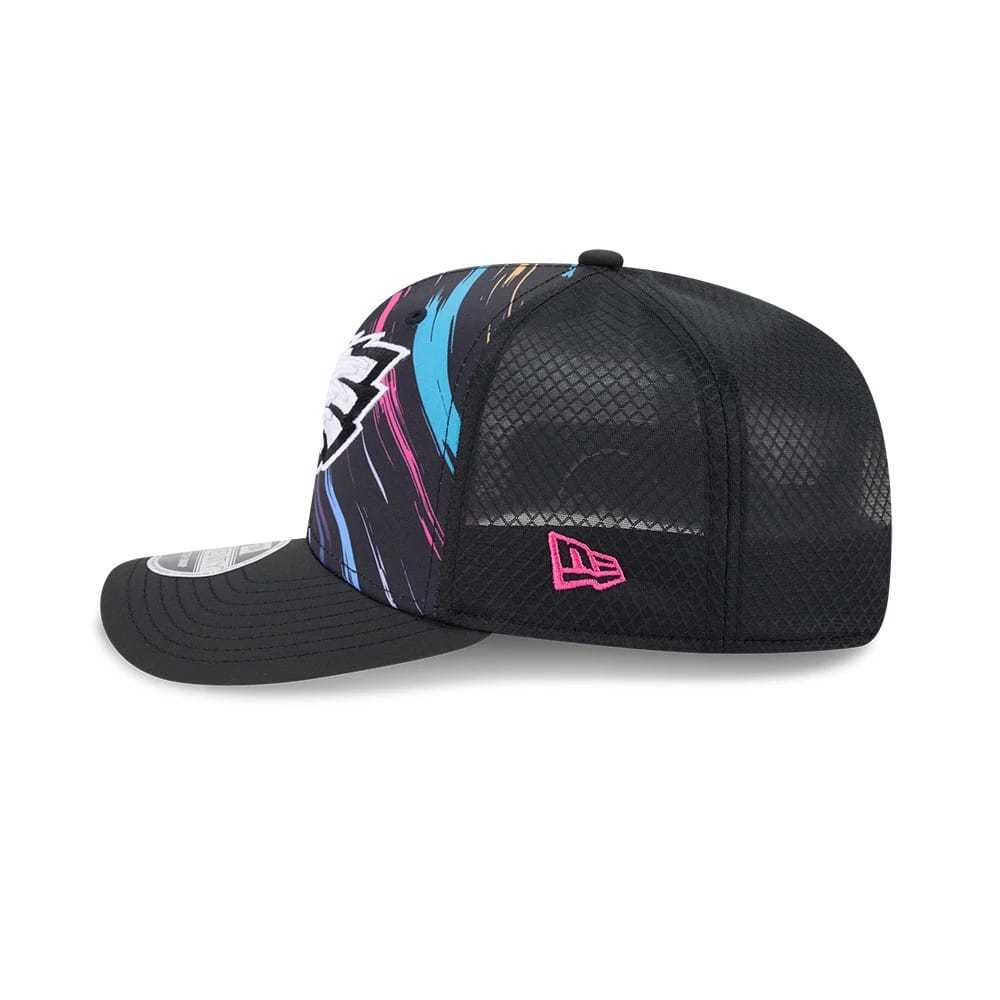 Pictured is this NFL City Connect 2026 Philadelphia Eagles 9SEVENTY Stretch Snap cap in black. 6