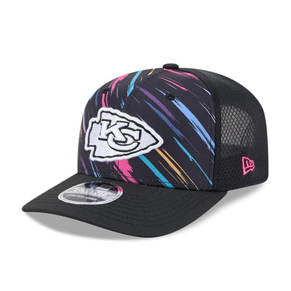Pictured is this NFL City Connect 2026 Kansas City Chiefs 9SEVENTY Stretch Snap cap in black. 4