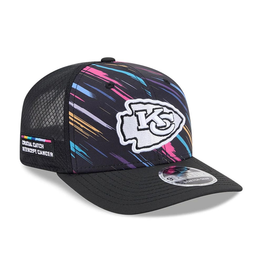 Pictured is this NFL City Connect 2026 Kansas City Chiefs 9SEVENTY Stretch Snap cap in black. 1