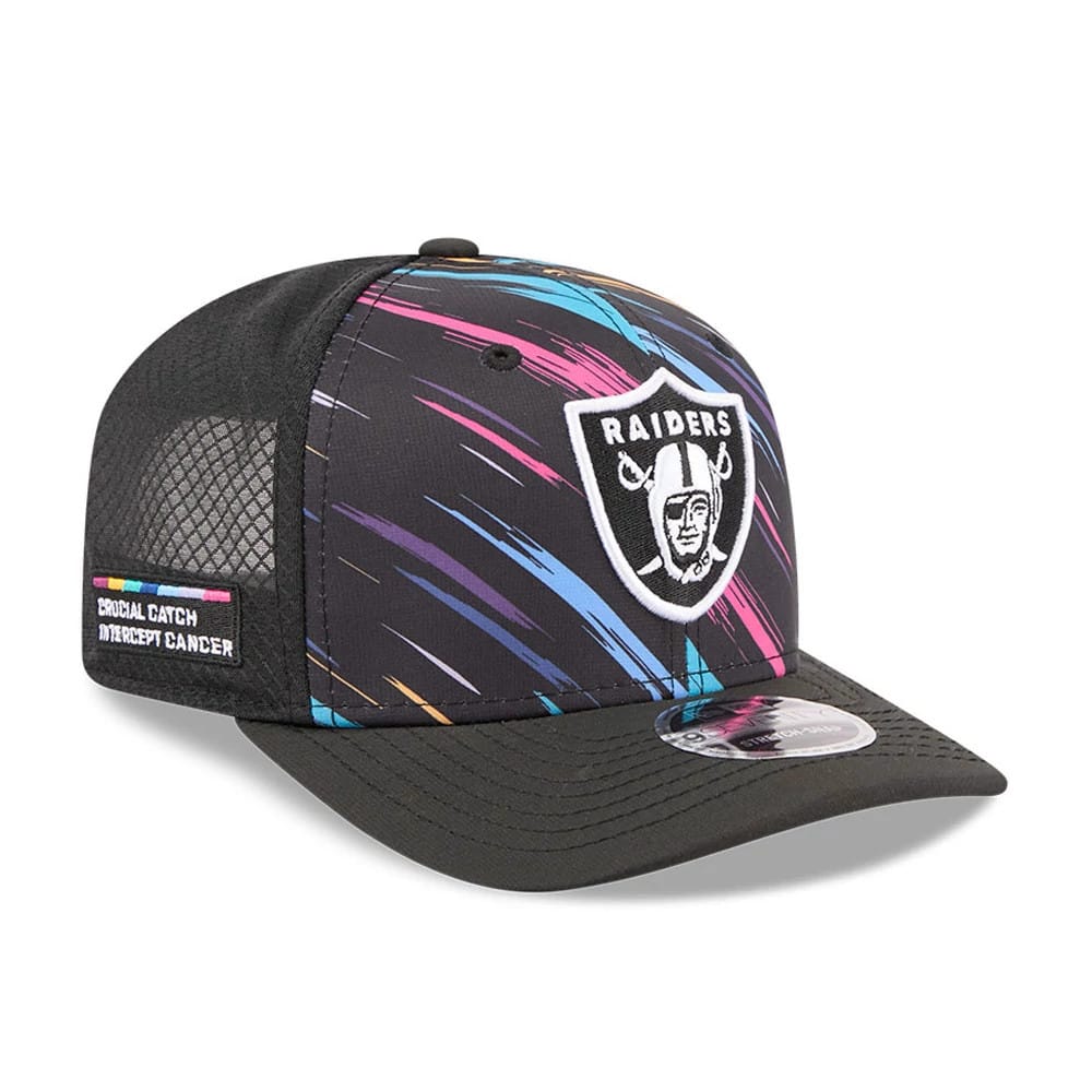 Pictured is this NFL City Connect 2026 Las Vegas Raiders 9SEVENTY Stretch Snap cap in black. 1