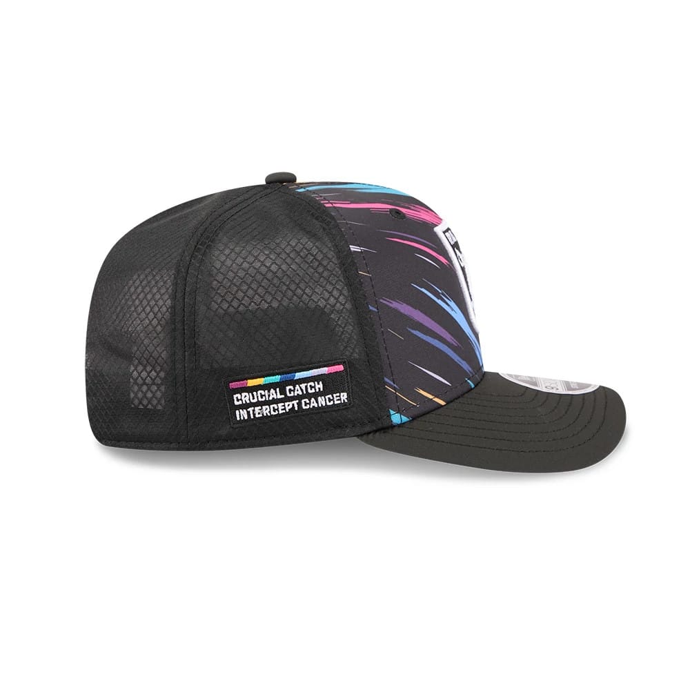 Pictured is this NFL City Connect 2026 Las Vegas Raiders 9SEVENTY Stretch Snap cap in black. 5
