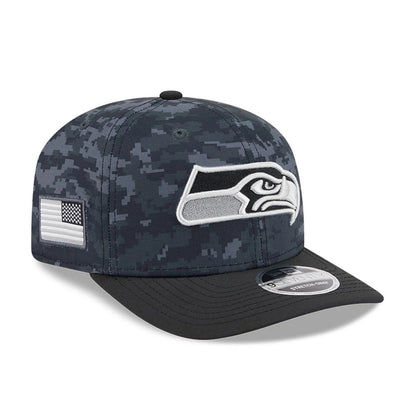 Pictured is this NFL Seattle Seahawks 9SEVENTY Stretch Snap cap in digi camo & black. 1