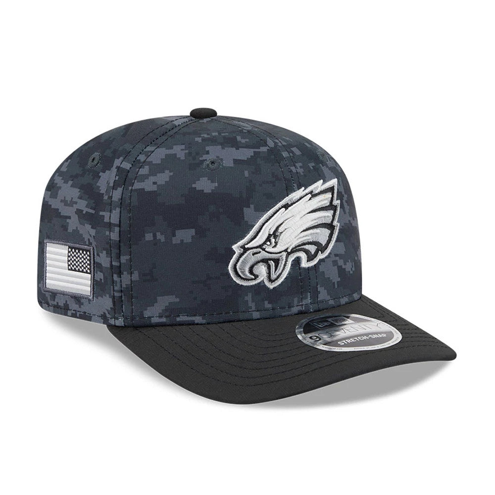 Pictured is this NFL Philadelphia Eagles 9SEVENTY Stretch Snap cap in digi camo & black. 1
