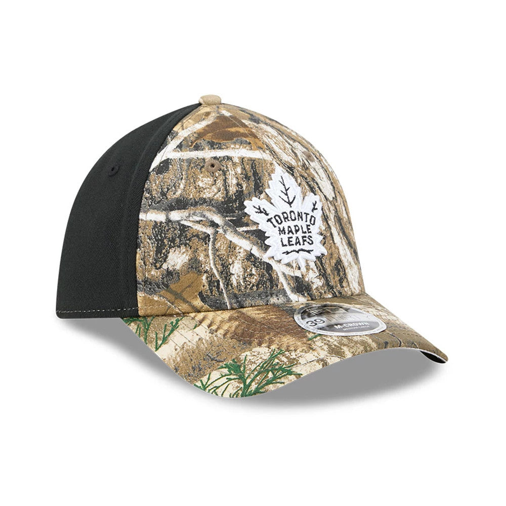 Pictured is this NHL Toronto Maple Leafs 39THIRTY M-Crown Stretch Fit cap in realtree camo. 4