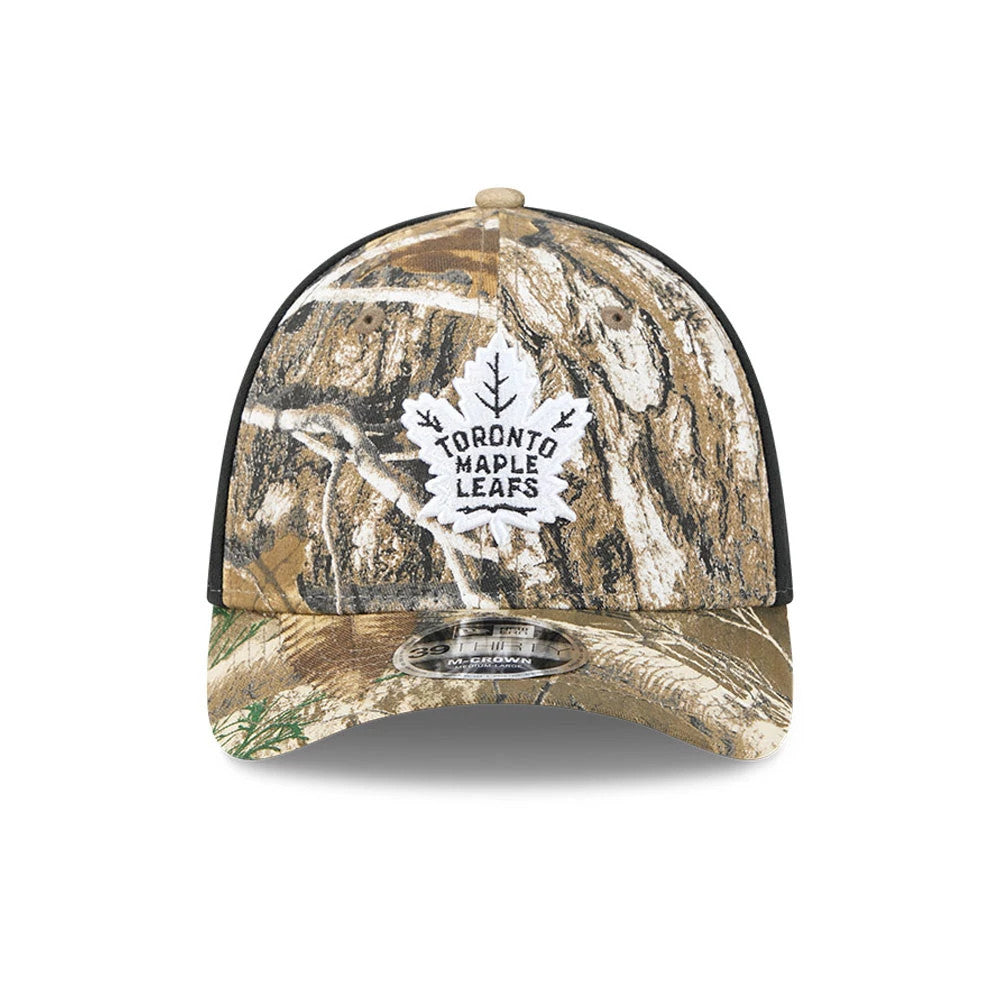 Pictured is this NHL Toronto Maple Leafs 39THIRTY M-Crown Stretch Fit cap in realtree camo. 3
