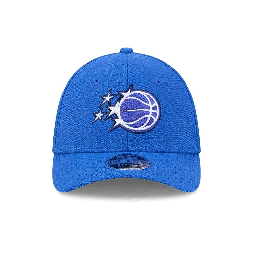 Pictured is this NBA Team Orlando Magic 39THIRTY M-Crown Stretch Fit cap in blue. 3
