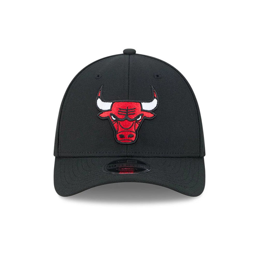 Pictured is this NBA Team Chicago Bulls 39THIRTY M-Crown Stretch Fit cap in black. 3