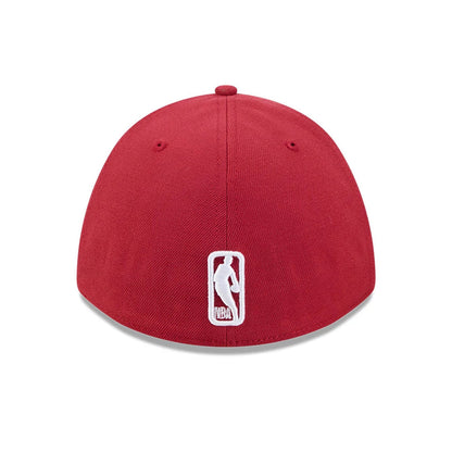 Pictured is this NBA Team Miami Heat 39THIRTY M-Crown Stretch Fit cap in red. 7