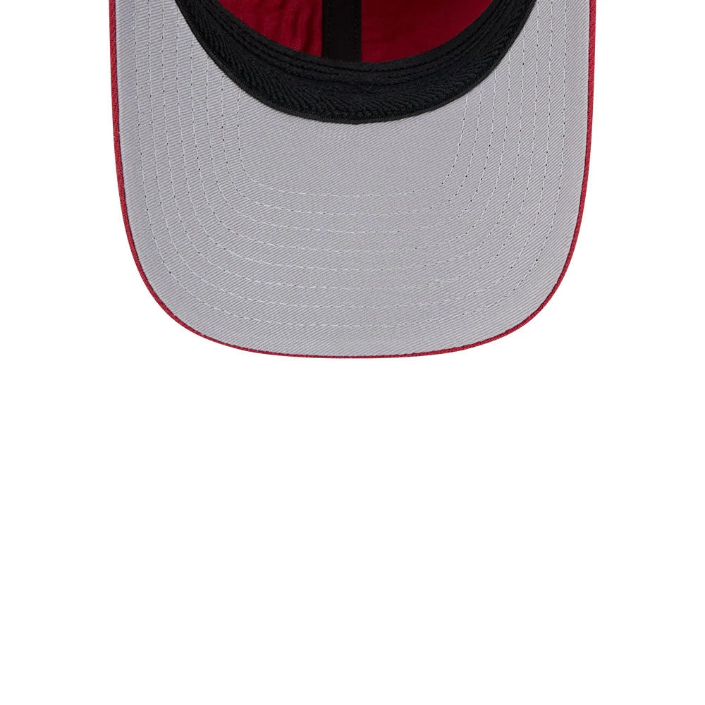 Pictured is this NBA Team Miami Heat 39THIRTY M-Crown Stretch Fit cap in red. 2