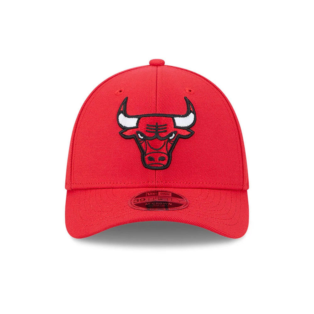 Pictured is this NBA Team Chicago Bulls 39THIRTY M-Crown Stretch Fit cap in red. 2