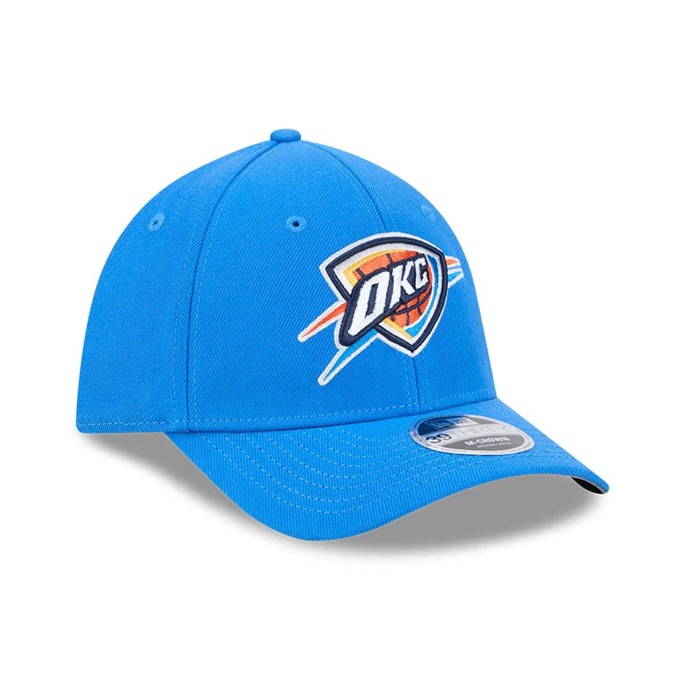 Pictured is this NBA Team Oklahoma City Thunder 39THIRTY M-Crown Stretch Fit cap in blue. 4