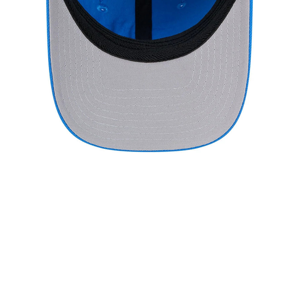 Pictured is this NBA Team Oklahoma City Thunder 39THIRTY M-Crown Stretch Fit cap in blue. 2