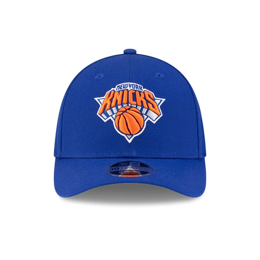 Pictured is this NBA Team New York Knicks 39THIRTY M-Crown Stretch Fit cap in blue. 3