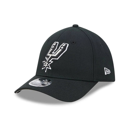 Pictured is this NBA Team San Antonio Spurs 39THIRTY M-Crown Stretch Fit cap in black. 1