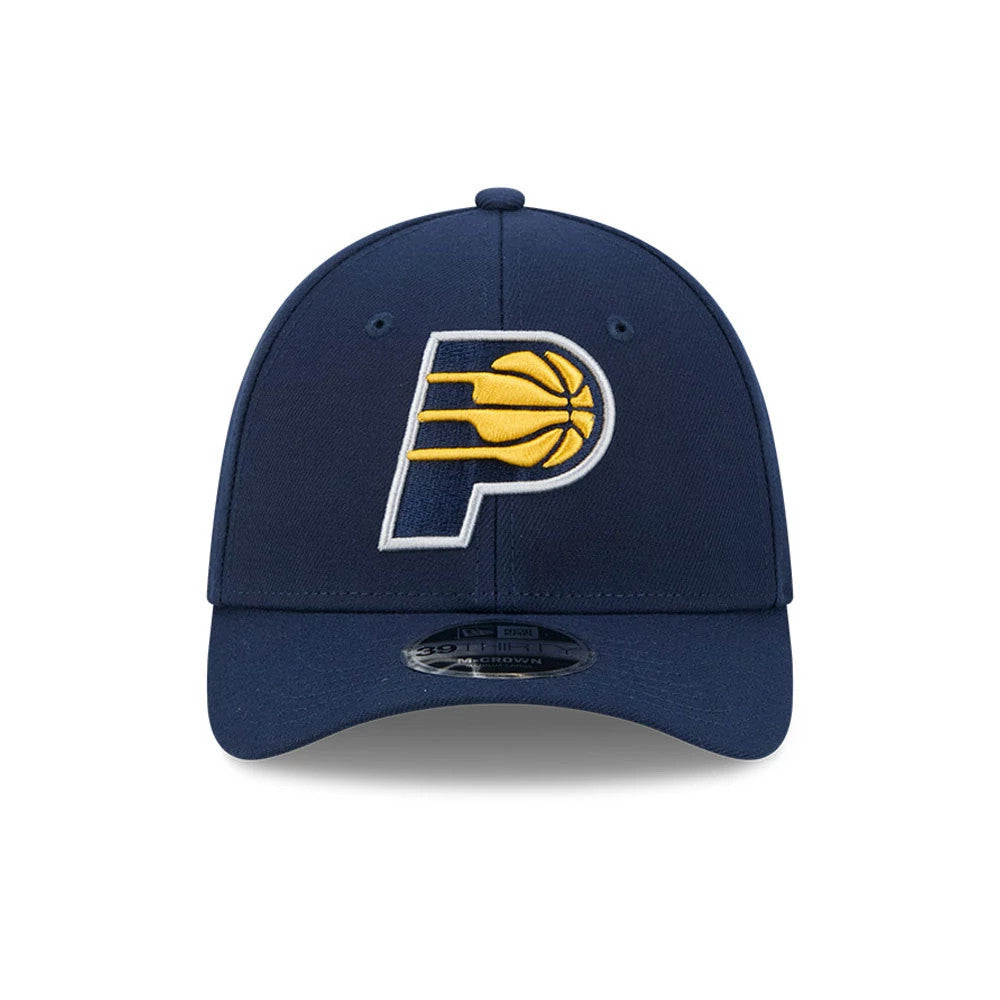 Pictured is this NBA Team Indiana Pacers 39THIRTY M-Crown Stretch Fit cap in dark blue. 3