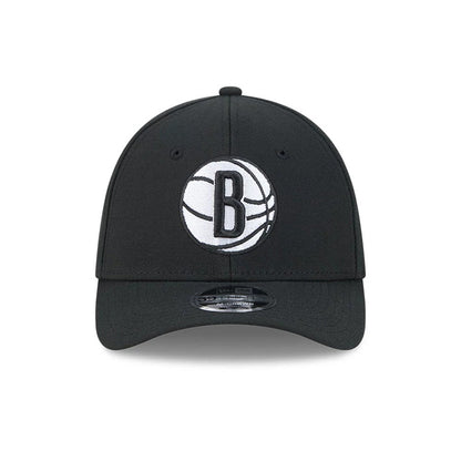 Pictured is this NBA Team Brooklyn Nets 39THIRTY M-Crown Stretch Fit cap in black. 3