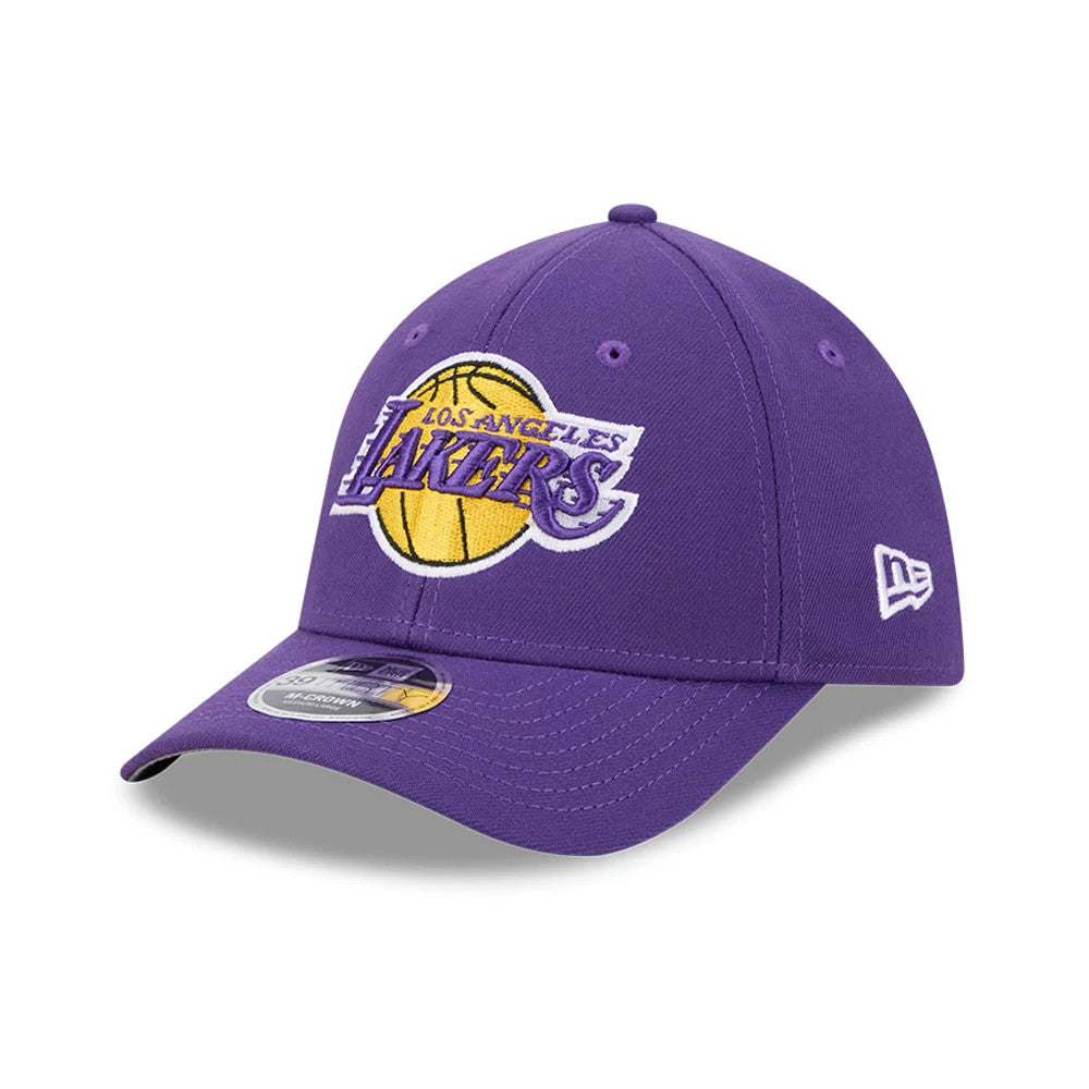 Pictured is this NBA Team LA Lakers 39THIRTY M-Crown Stretch Fit cap in purple. 1