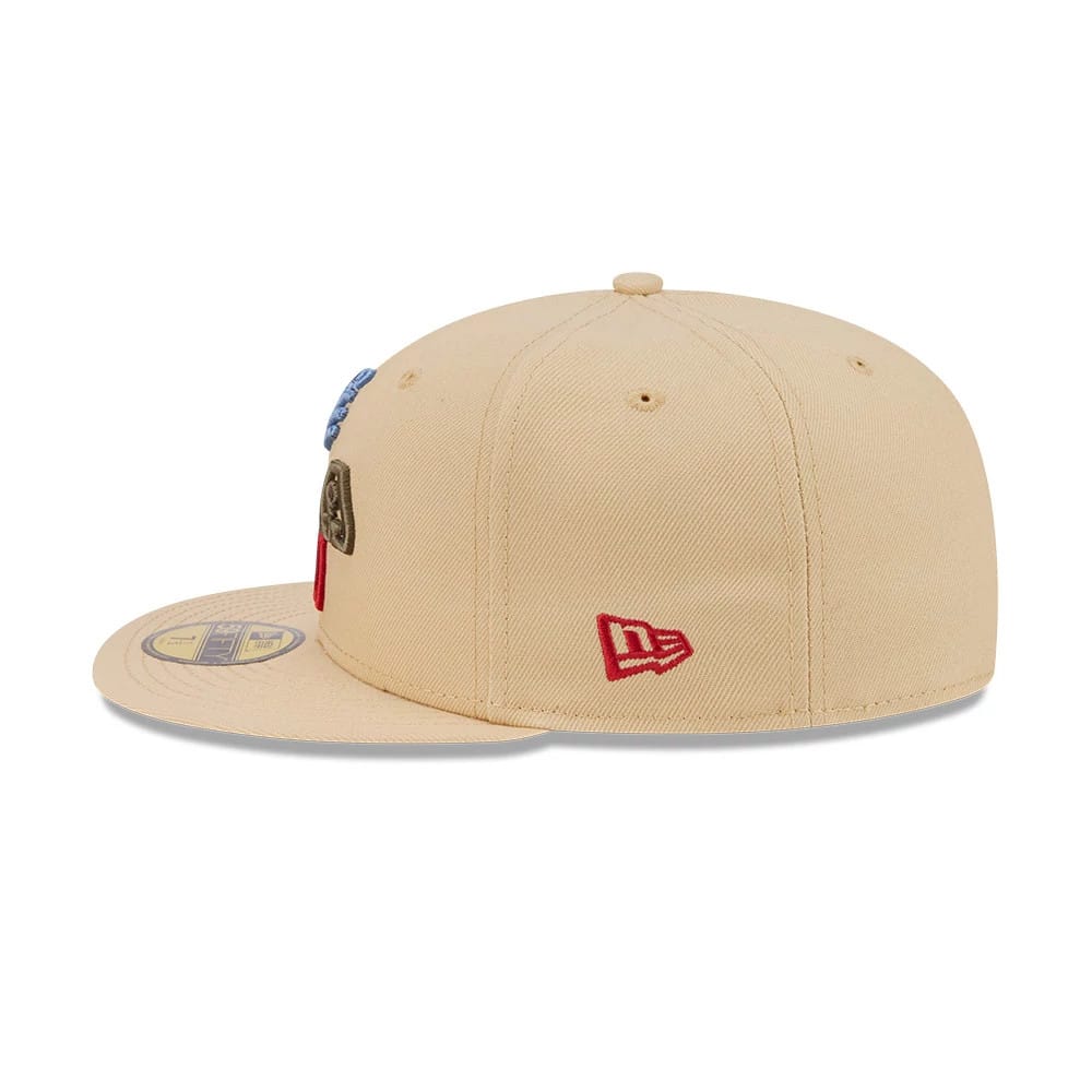 Pictured is this Elements Avatar 59FIFTY Fitted cap in light beige. 6