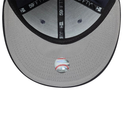 Pictured is this MLB New York Yankees 59FIFTY Fitted cap in dark grey. 2