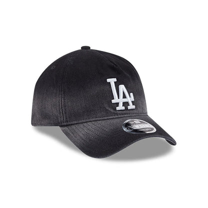 Pictured is this MLB Washed Denim LA Dodgers 9FORTY A-Frame Unstructured cap in black. 4