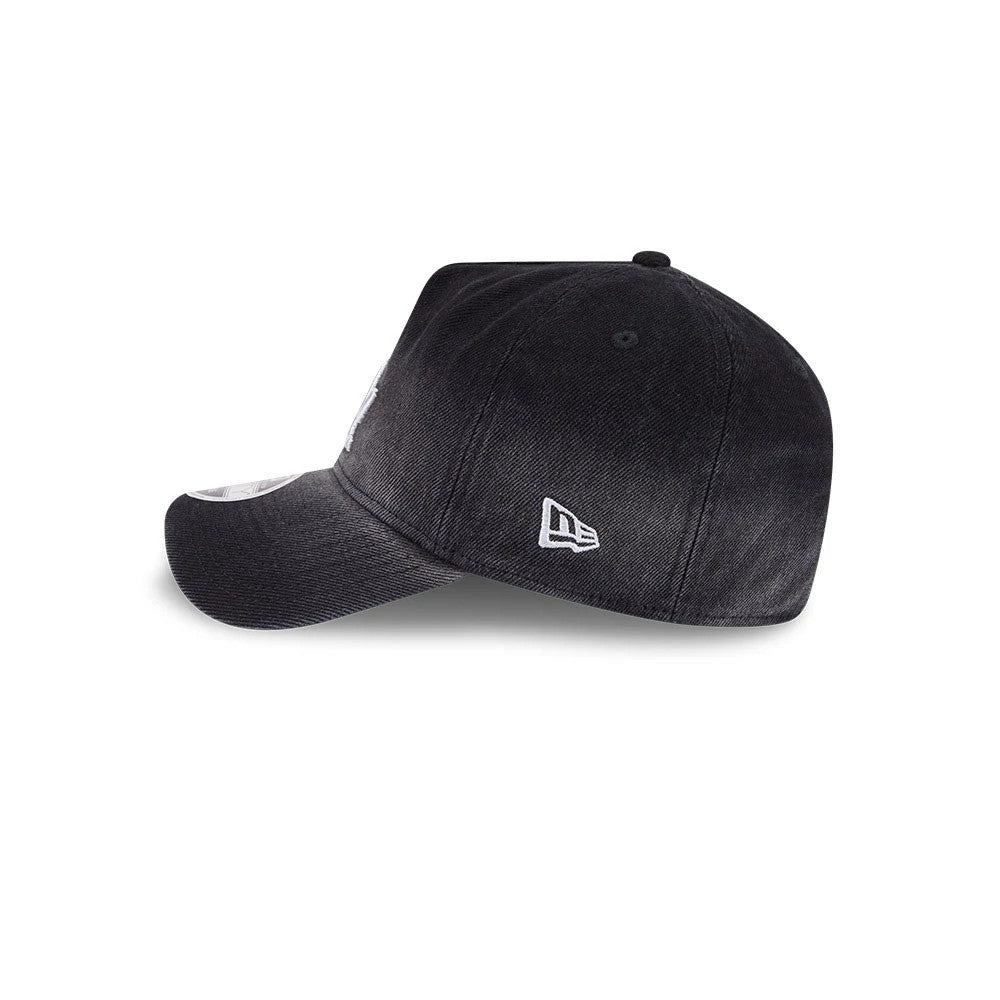 Pictured is this MLB Washed Denim LA Dodgers 9FORTY A-Frame Unstructured cap in black. 5