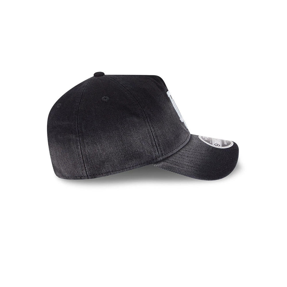 Pictured is this MLB Washed Denim LA Dodgers 9FORTY A-Frame Unstructured cap in black. 6