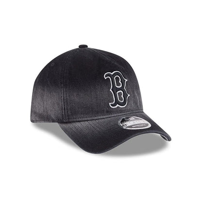 Pictured is this MLB Washed Denim Boston Red Sox 9FORTY A-Frame Unstructured cap in black. 4