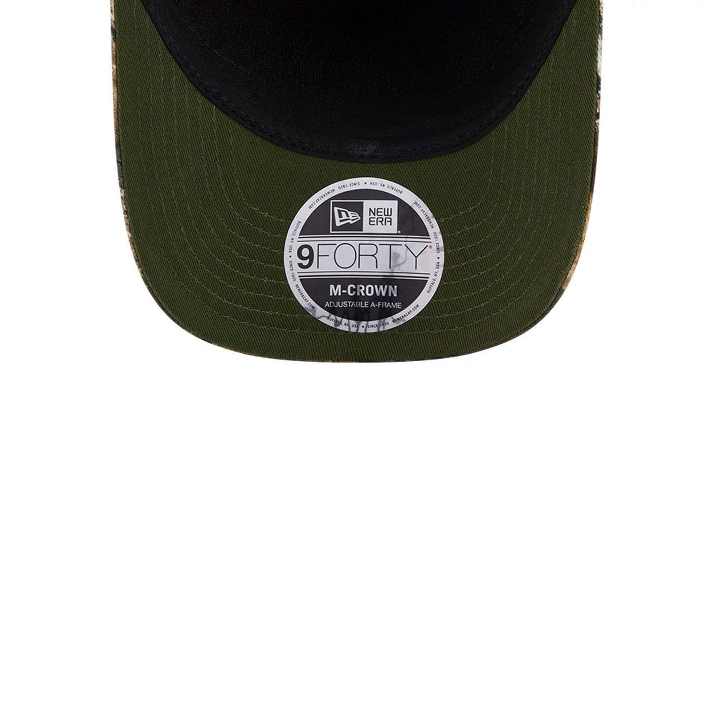 Pictured is this MLB Cotton Twill New York Yankees 9FORTY M-Crown A-Frame cap in dark beige. 2