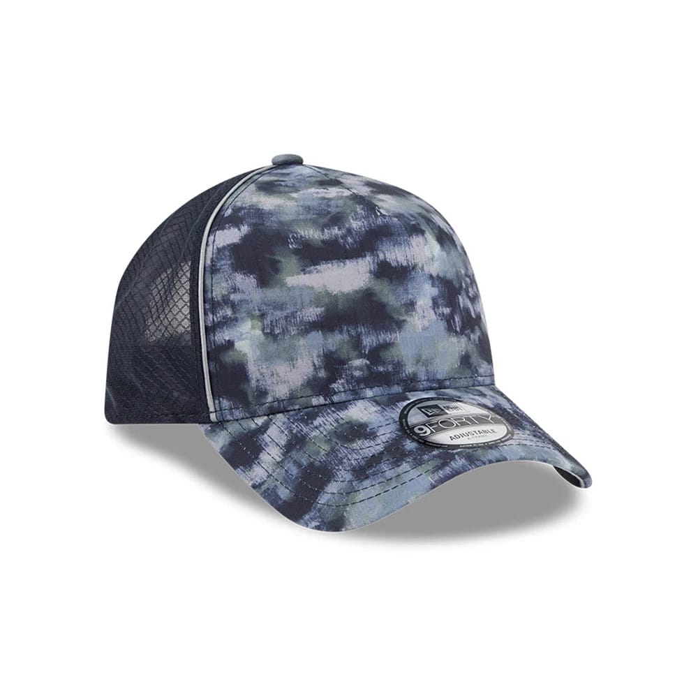 Pictured is this New Era Elevated Basics 9FORTY A-Frame cap in navy. 4