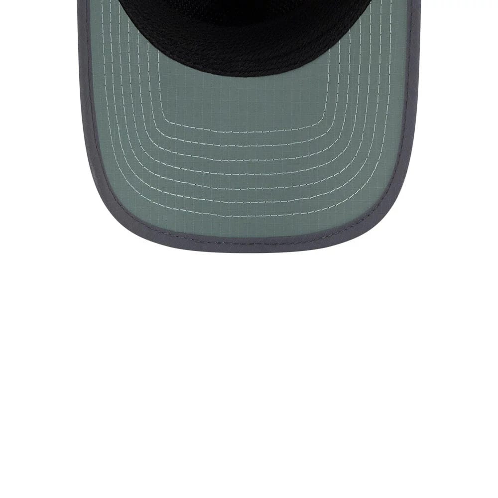 Pictured is this New Era Elevated Basics 9FORTY A-Frame Unstructured cap in open green. 7