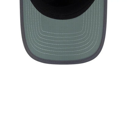 Pictured is this New Era Elevated Basics 9FORTY A-Frame Unstructured cap in open green. 7