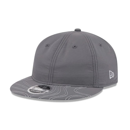 Pictured is this New Era Elevated Basics Retro Crown 9FIFTY cap in open grey. 1