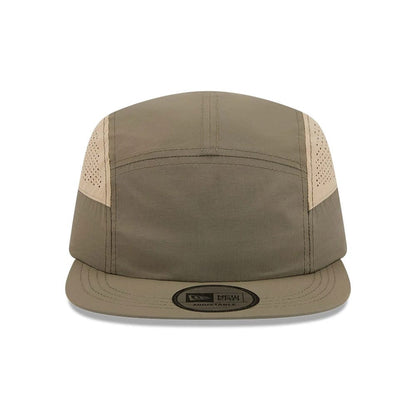 Pictured is this New Era Elevated Basics Camper cap in open green. 3