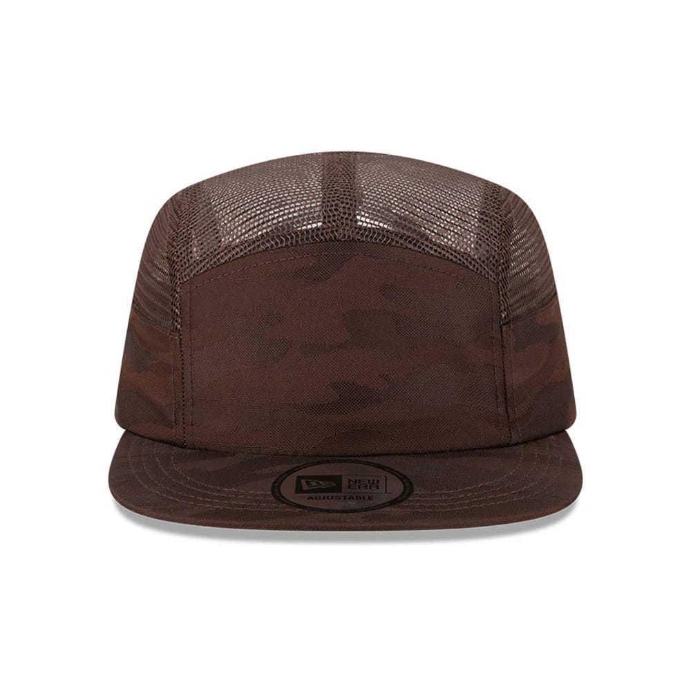 Pictured is this New Era Elevated Basics Camper cap in Woodland Camo. 3