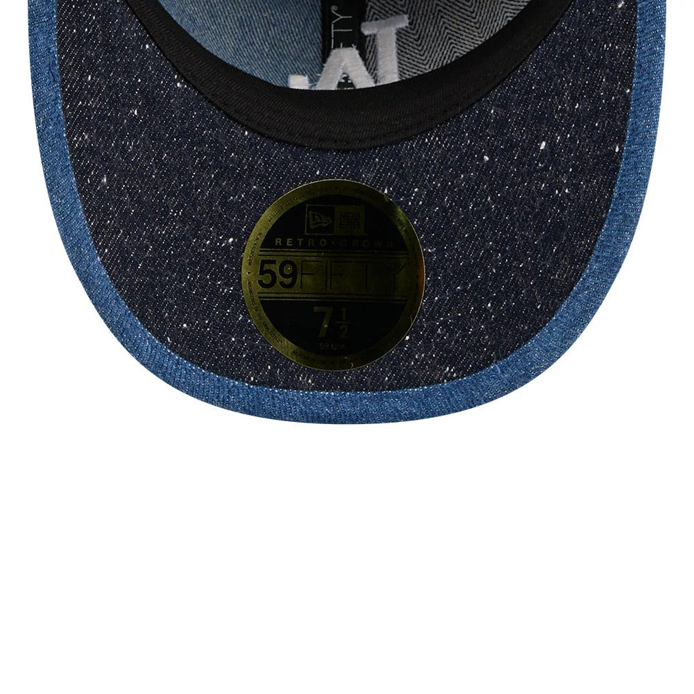 Pictured is this MLB Multipanel LA Dodgers Retro Crown 59FIFTY Fitted cap in navy. 7
