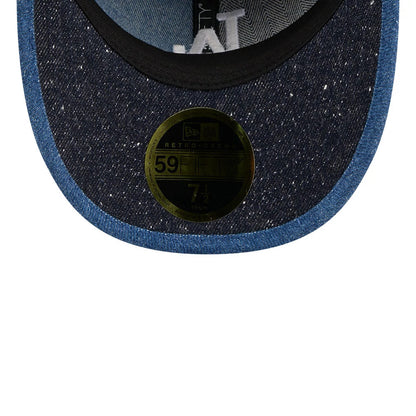 Pictured is this MLB Multipanel LA Dodgers Retro Crown 59FIFTY Fitted cap in navy. 7